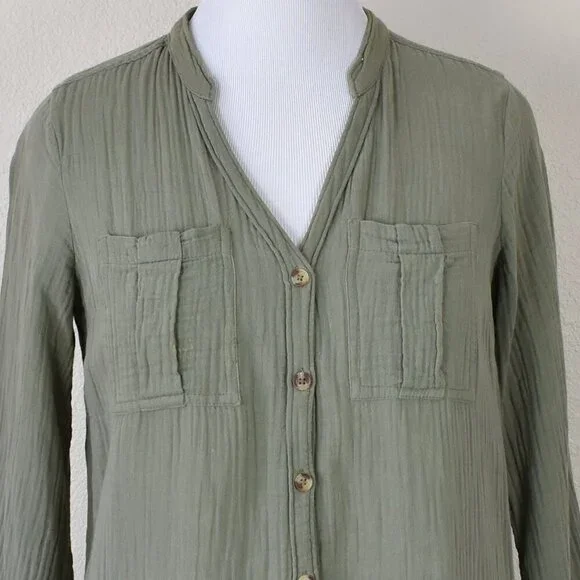 Maeve Katie Textured Gauze Utility Tunic Dress - 6 - Picture 2 of 9